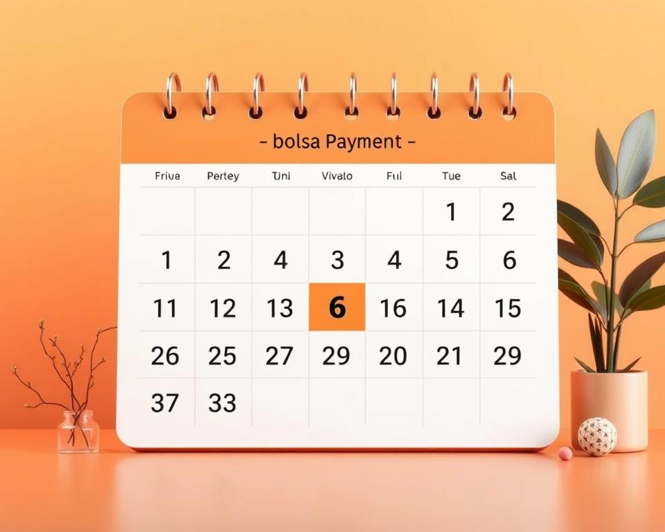 calendário de pagamentos